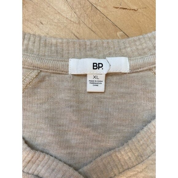 BP Bnwot Women Cropped Stitch Beige Oatmeal Supersoft Buttons - Picture 6 of 7